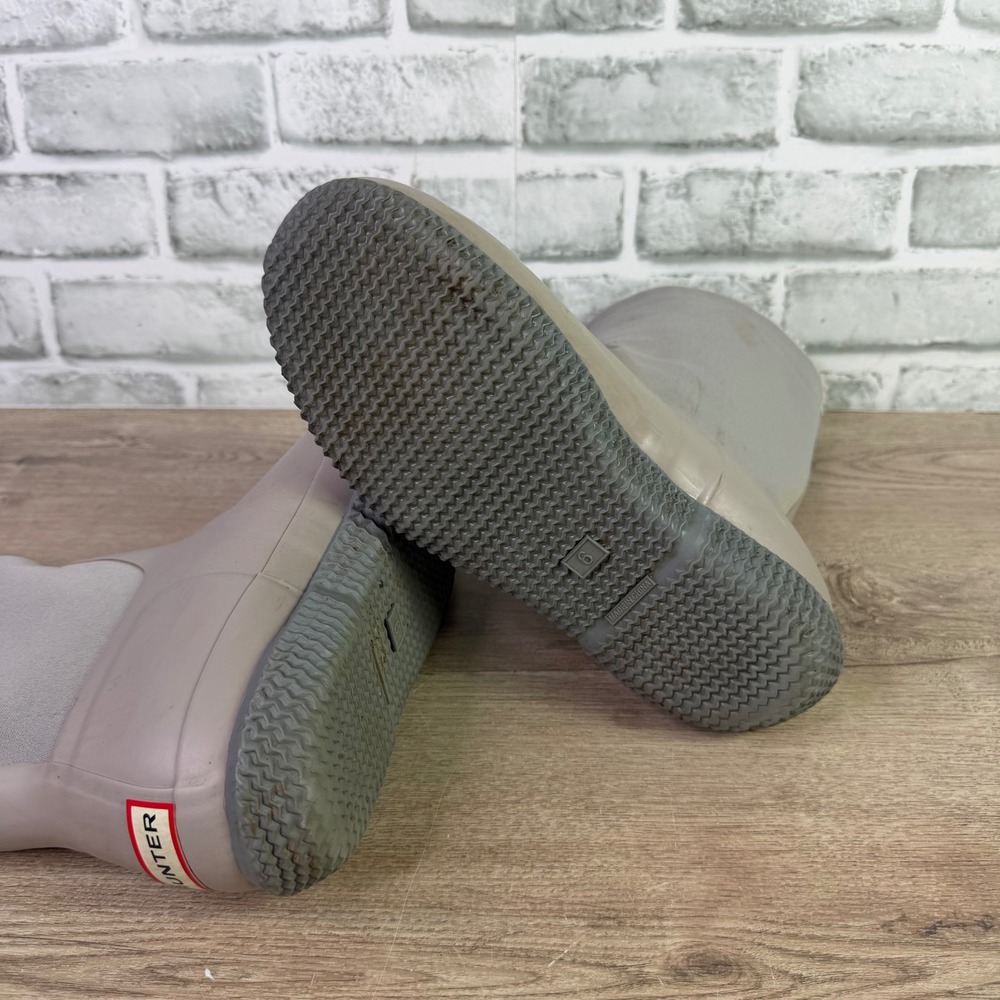 Hunter Original Sherpa Lined Tall Rain Boots Gray Size 6 - Picture 6 of 8